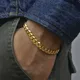 Hip Hop Stainless Steel Curb Cuban Chain Bracelet Men Simple Gold Color Men's Chain Bracelet Unisex