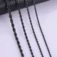 1 piece Stainless Steel Black Rope Chain Necklace Width 2mm/2.5mm/3mm/4mm/5mm/6mm Rope Chain
