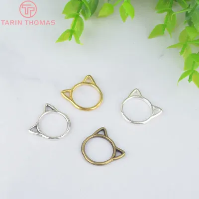 (3887) 15 Stück 19,5x17mm Zink legierung Katzen ringe Charms Anhänger DIY Schmuck Ergebnisse Zubehör