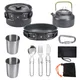 Camping Kochgeschirr Kit Outdoor Aluminium leichte Ausrüstung Camping Kochset für Reisen Trekking