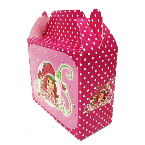 Erdbeere Emily Thema Popcorn Boxen Erdbeere Mädchen Geburtstag Party Dekorationen Erdbeere Thema