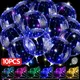 10 Stück LED leuchten Bobo Ballons Helium Glow Bubble blinkenden Ballon für Party Geburtstag