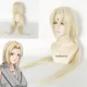 Tsunade Wigs Anime Blonde Long Styled Synthetic Hair Cosplay Costume Wigs + Wig Cap