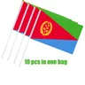 Direkt lieferung 10 stücke 100% Polyester eritrea eritrean Hand fahnen