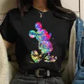Kawaii Cartoon Disney T-Shirt Cartoon Frauen Mickey Maus Grafik T-Shirts niedlich Anime Tops