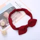 Plain Polyester Kaninchen Ohr Stirnband Für Frauen Weibliche Hohe Qualität Elastische Bogen Haarband