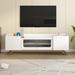 Sleek Design TV Stand TV Console Table with Fluted Glass, Contemporary Entertainment Center for TVs Up to 65"