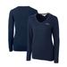 Women's Cutter & Buck Navy UTSA Roadrunners Lakemont Tri-Blend V-Neck Pullover Sweater