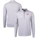 Men's Cutter & Buck Gray/White UConn Huskies Big Tall Virtue Eco Pique Micro Stripe Recycled Quarter-Zip Pullover Top