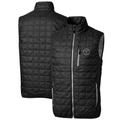 Men's Cutter & Buck Black Virginia Military Institute Keydets Big Tall Rainier PrimaLoft Eco Full-Zip Puffer Vest