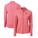 Women's Cutter & Buck Heather Red Lamar Cardinals Adapt Eco Knit Recycled Full-Zip Jacket