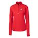 Women's Cutter & Buck Red Wisconsin Badgers Traverse Half-Zip Pullover Jacket