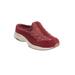 Wide Width Women's The Traveltime Slip On Mule by Easy Spirit in Red Corduroy (Size 9 1/2 W)