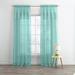 Wide Width BH Studio Pleated Voile Rod-Pocket Panel by BH Studio in Seaglass (Size 56" W 72" L) Window Curtain