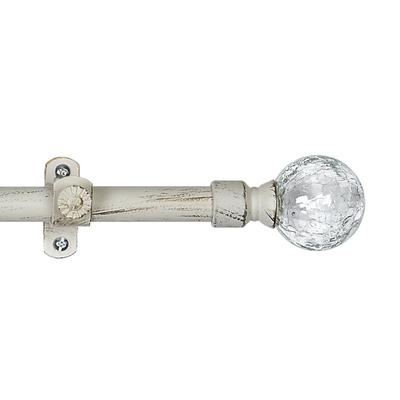 Metallo Decorative Rod And Finial Ilana by Achim Home Décor in Antique White Gold (Size 48-86)