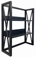 Xdustrial Series Black Metal Frame 36"W Open Storage Hutch