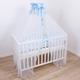 Baby Comfort Nursery Chiffon Canopy/Tulle Drape 370x180cm + Free Standing Metal Holder (Ladders Blue)