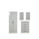 Swift Montreal Gloss Ready Assembled 4 Piece Package - 2 Door Mirrored Wardrobe, 5 Drawer Chest And 2 Bedside Chests - Fsc® Certified