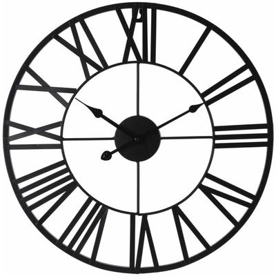 Wanduhr Römische Ziffern Schwarz H&s Collection Image
