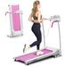 Costway Folding Treadmill with 12 Preset Programs and LCD Display-White