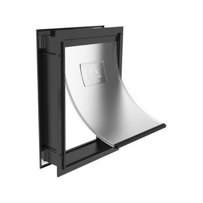Hakuna Pets Deluxe Aluminum Dog & Cat Door, Black, Small