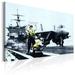 Williston Forge Korenblat Banksy Applause On Canvas Print Metal in White | 32 H x 47 W x 0.7 D in | Wayfair AD94490272614283BB1A116A0CAF5FA2