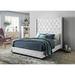 House of Hampton® Eino Upholstered Bed Frame w/ High Headboard Upholstered in White | 72.24 H x 68.9 W x 85.63 D in | Wayfair