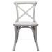 Rosalind Wheeler Allena Solid Wood Cross Back Side Chair Dining Chair Plastic in White | 34 H x 17 W x 16 D in | Wayfair