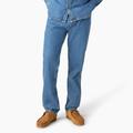 Dickies Men's Houston Relaxed Fit Jeans - Chambray Light Blue Size 32 X 34 (DUR08)