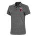 Women's Antigua Heather Black Chicago Bulls Motivated Polo