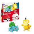 MEGA Pokémon Actionfigur Bauspielzeug-Set, Pokéball 2er-Pack, Bisasam und Enton mit 63 Teilen, für Kinder, HXP14