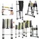 5 m Multifunctional Ladder, Telescopic Ladder, Aluminium Folding Ladder, Multi-Function Extendable Folding Ladder, Maximum Load 150 kg (2.5 m + 2.5 m)