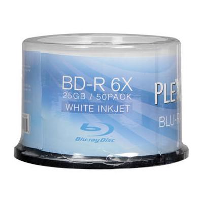 PlexDisc BD-R White Inkjet Hub Printable Discs (50-Pack) PLEX/633-214