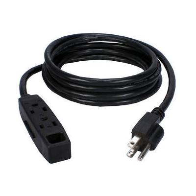 QVS 3-Outlet 3-Prong Power Extension Cord (16 AWG,...