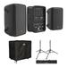 JBL EON208P Portable PA System Kit with Speaker Stands and Protective Bags EON208P