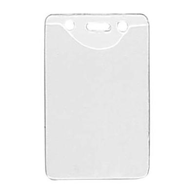 BRADY PEOPLE ID Clear Vinyl Vertical Badge Holder with Slot and Chain Holes (2.3 x 3.38