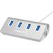 Sabrent USB 3.0 4-Port Aluminum Hub (Silver) HB-MAC3