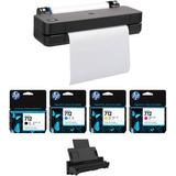 HP HP DesignJet T210 24" Large Format Printer with Standard-Capacity Ink Cartr 8AG32A