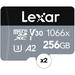 Lexar 256GB Professional 1066x UHS-I microSDXC Memory Card with SD Adapter (SILVE LMS1066256G-BNANU