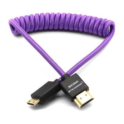 Kondor Blue Gerald Undone Braided Coiled High-Speed Mini-HDMI to HDMI Cable (Limit KB-MN-FHDMI-12-P