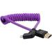 Kondor Blue Gerald Undone Braided Coiled High-Speed Right-Angle Micro-HDMI to HDMI Cabl KB-MC-FHDMI12L-P