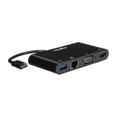 Rocstor Premium USB Type-C to HDMI, VGA, GbE & USB Multiport Adapter Y10A248-B1