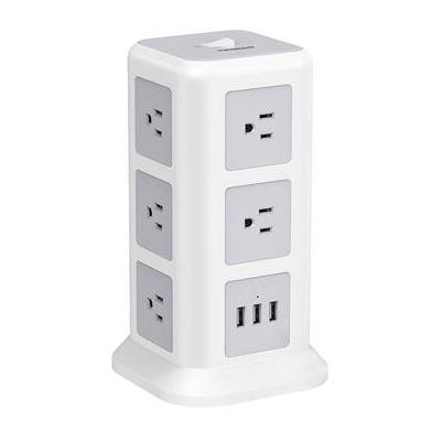 Tessan 11-Outlet Tower Surge Protector with 3 USB ...
