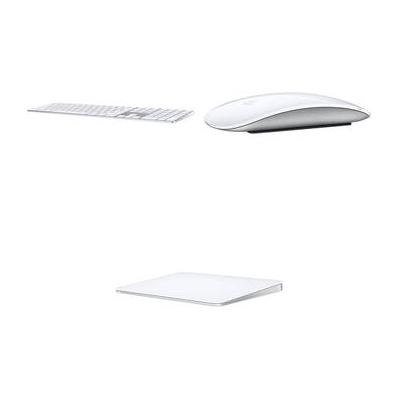 Apple Magic Wireless Silver Keyboard with Numeric Keypad Kit with White Magic Mou MQ052LL/A