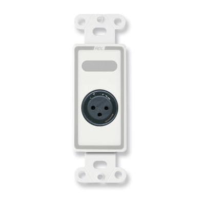 RDL D-XLR3F Decora Wall Plate with XLR 3-Pin Female Connector (White) D-XLR3F