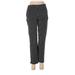 Lands' End Casual Pants - Mid/Reg Rise Straight Leg Boyfriend: Black Bottoms - Women's Size 6