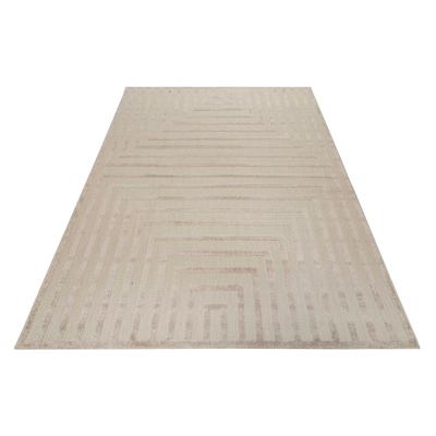 Outdoorteppich ESPRIT "Carolina ESP-54227", beige (creme beige), B:160cm H:6mm L:225cm, Polypropylen (PP), Teppiche, mit Hoch-Tief-Effekt, modern, robust, pflegeleicht, Terrasse, Küche Image