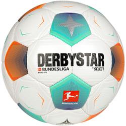 Fußball DERBYSTAR "Bundesliga Magic APS" Bälle Gr. 5, bunt (weiß, grün, orange) Kinder Spielbälle Wurfspiele