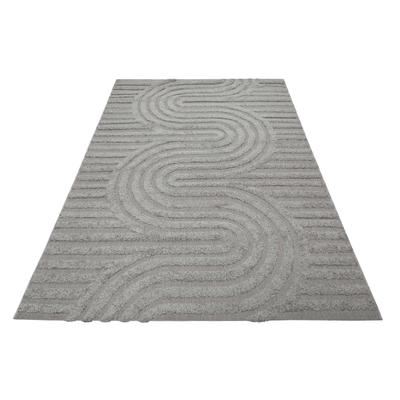 Outdoorteppich ESPRIT "Miles, ESP-54231", grau, B:200cm H:2mm L:290cm, Polypropylen (PP), Teppiche, Hoch-Tief-Effekt, grafisches Design, uni, modern, robust, Terrasse Image