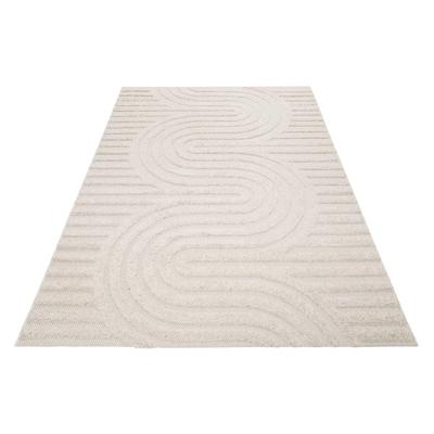 Outdoorteppich ESPRIT "Miles, ESP-54231", beige (creme beige), B:200cm H:2mm L:290cm, Polypropylen (PP), Teppiche, Hoch-Tief-Effekt, grafisches Design, uni, modern, robust, Terrasse Image
